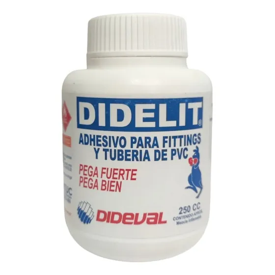 Adhesivo Para Tuberia Pvc Didelit Vinilit Dideval 250cc