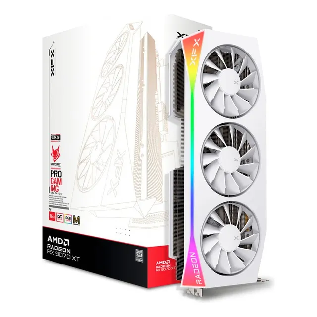 Xfx Magnetic Air Oc Rgb Amd Radeon Rx 9070 Xt 16gb Gddr6 Wh