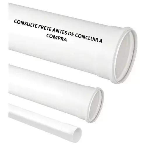 Cano Tubo Pvc 75mm 3 Polegadas 6 Metros P Esgoto - 2 Peças