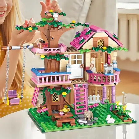 Brastoy Blocos De Montar Cabana De Árvore Dos Sonhos 504 Pcs 504 Cabana De Árvore De Sonho