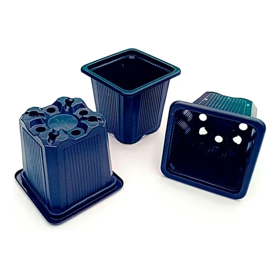 50 Macetas Cuadradas Mini 7x7x6 Plástico Flex. 