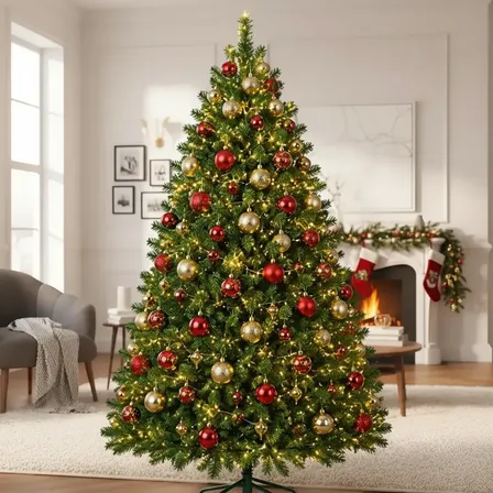 Arvore De Natal Premium 1000 Galhos C/base Metal Verde Luxo Verde
