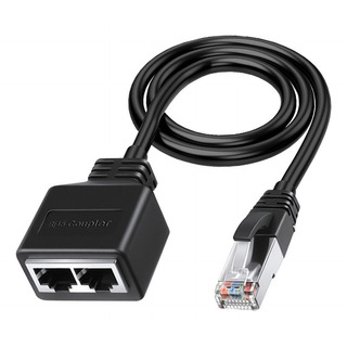 Adaptador Lan Ethernet Rj45 Macho A 2 Hembras, Divisor Rj45 Adaptador Lan Ethernet Rj45 Macho A 2 Hembras, Divisor Rj45