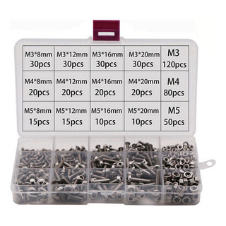 Para Tornillos Cabeza Hexagonal Pernos Tuercas Kit Plana Para Tornillos Cabeza Hexagonal Pernos Tuercas Kit Plana