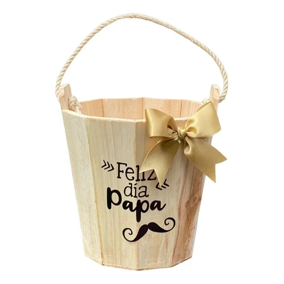 Caja Decorativa Balde Regalo Día Del Padre  20x20cm 