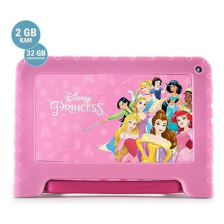 Tablet Kid Princesas 7 Pulgadas 32gb Multilaser Kanata - Rosa - Nb602 Tablet Kid Princesas 7 Pulgadas 32gb Multilaser Kanata - Rosa - Nb602