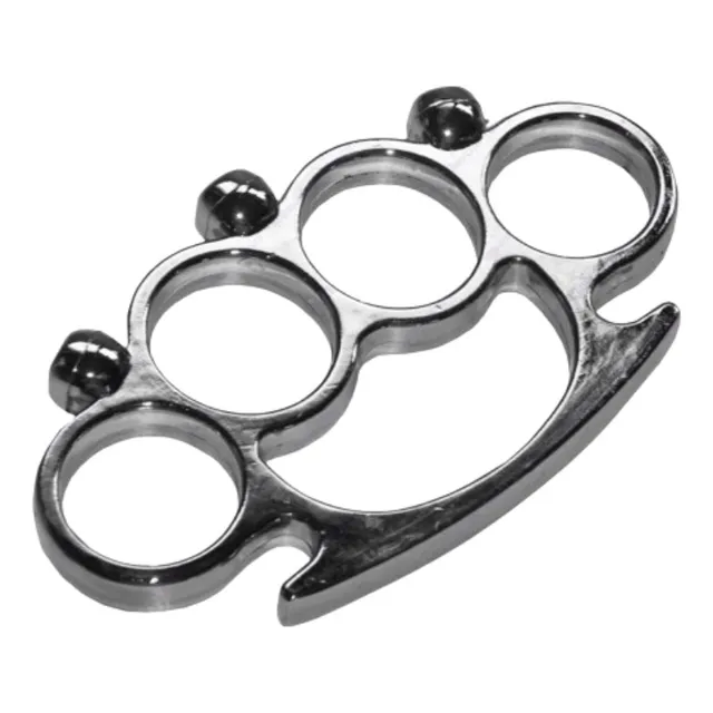 Manopla Calavera Acero Inoxidable Dorado Negro Plata 