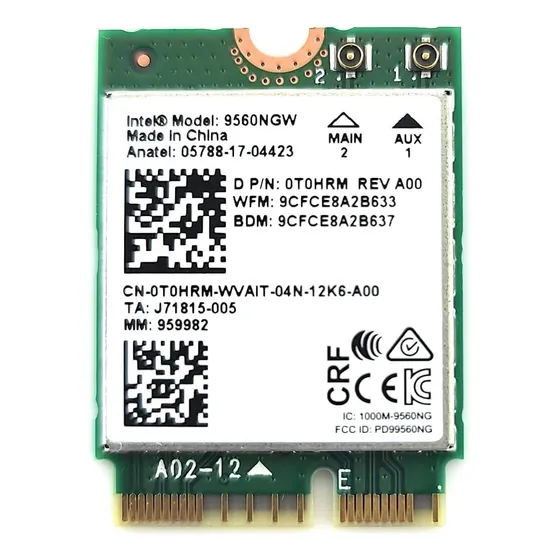 Intel Wireless-ac 9560, M, 2 X 2 Ac+bt, Gigabit, Sin Vpro