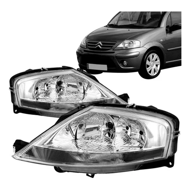Par Farol Citroen C3 2003 A 2009 2010 2011 2012 Foco Duplo