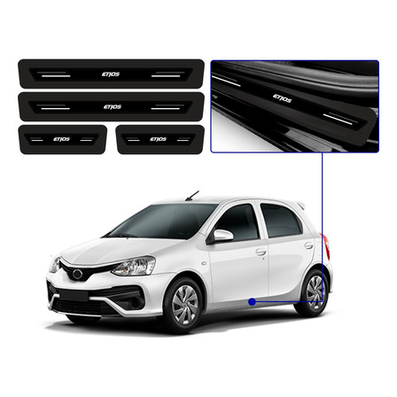 Soleira Protetora Porta Platinum Etios Hatch E Sedan - Preto Soleira Protetora Porta Platinum Etios Hatch E Sedan - Preto