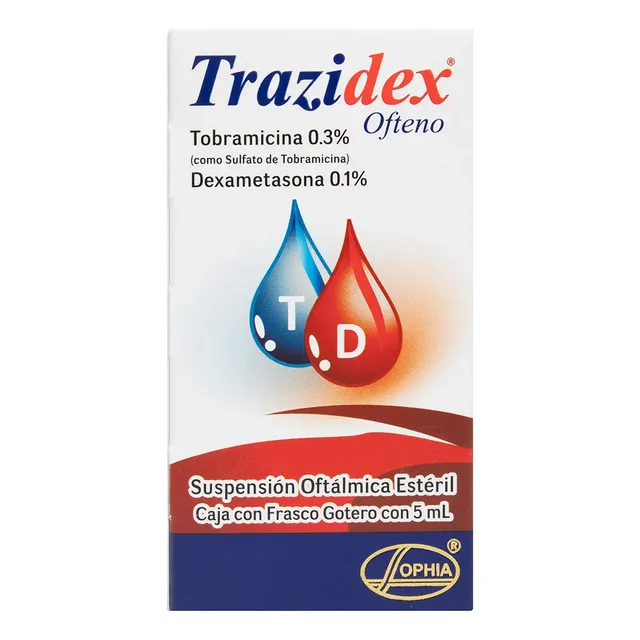 Tobramicina 0.3% + Dexametasona 0.1% Trazidex Ofteno * 5ml