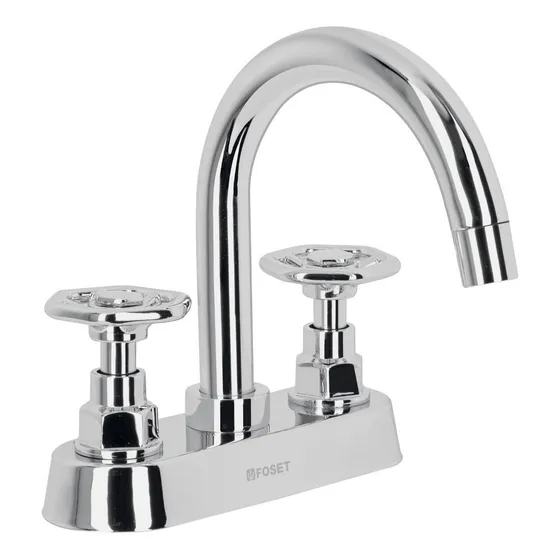 Llave Mezcladora Para Lavabo Manerales De Volante Cromada