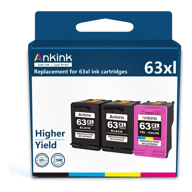Cartuchos De Tinta 63xl De Alto Rendimiento, 3 Unidades