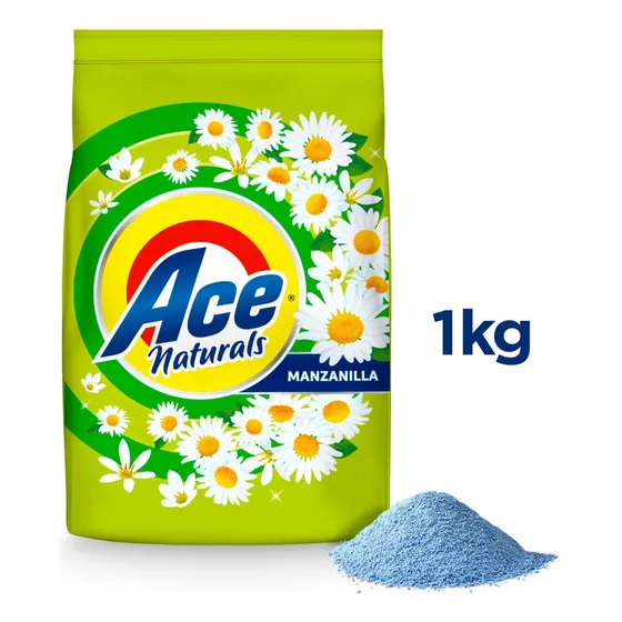 Detergente En Polvo Ace Naturals Manzanilla 1kg