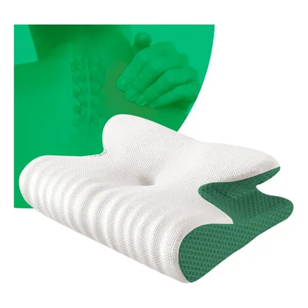 Travesseiro Cervical Alivio Dores No Pescoço Ombros E Coluna Branco