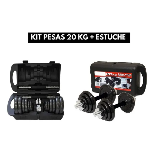 Set Kit De Mancuernas Pesas 20 Kg Entregas Gratis En Caracas