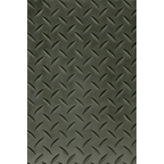 Piso De Goma Diamante Negro 3mm Ancho 1,50m Precio Por M2