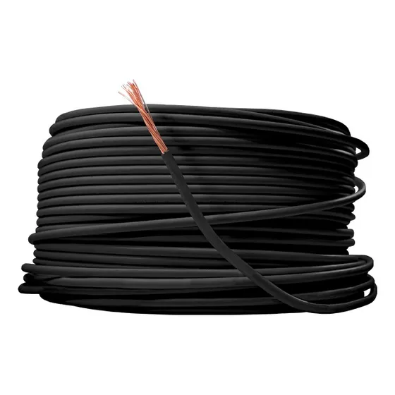 Cable Electrico Cca Calibre 10 Negro 50 Metros