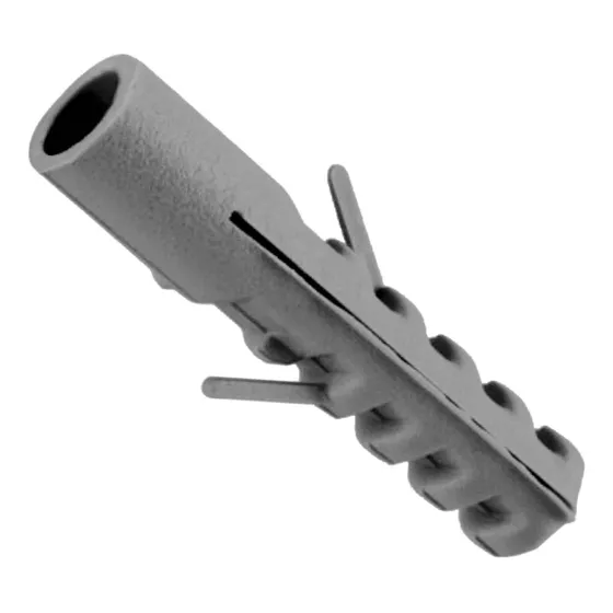 Tarugo Plastico Nylon 6mm Sin Tope Bolsa 100 Un Toro Negro