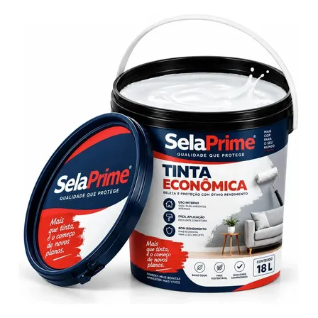 Tinta Selaprime Econômica Para Sala Quarto E Escritório Branco Gelo Fosco