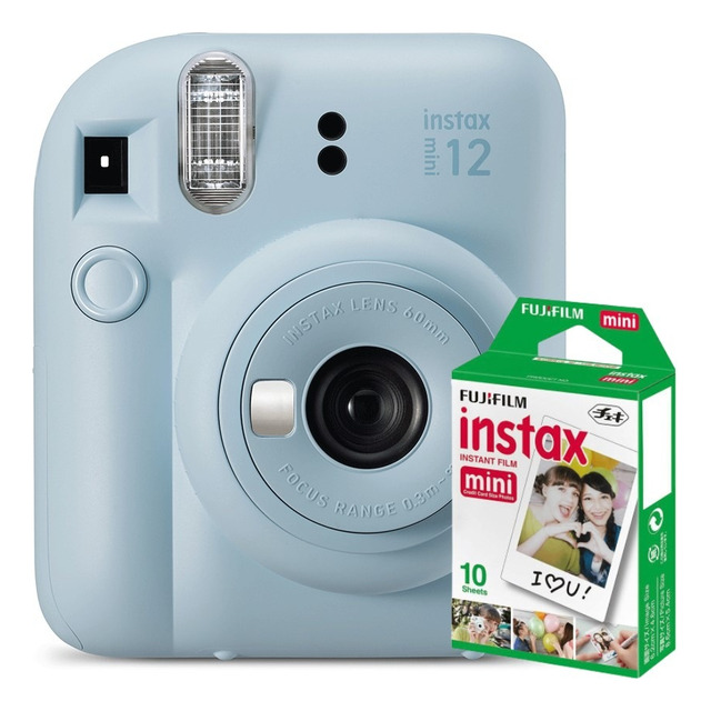 Câmera Instantânea Fujifilm Instax Instax Mini 12 + 10 Films Azul Câmera Instantânea Fujifilm Instax Instax Mini 12 + 10 Films Azul