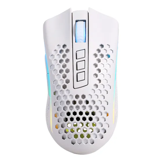 Mouse Gamer Redragon Storm Pro M808w-ks Blanco Wireless/Alambrico, RGB, Recargable