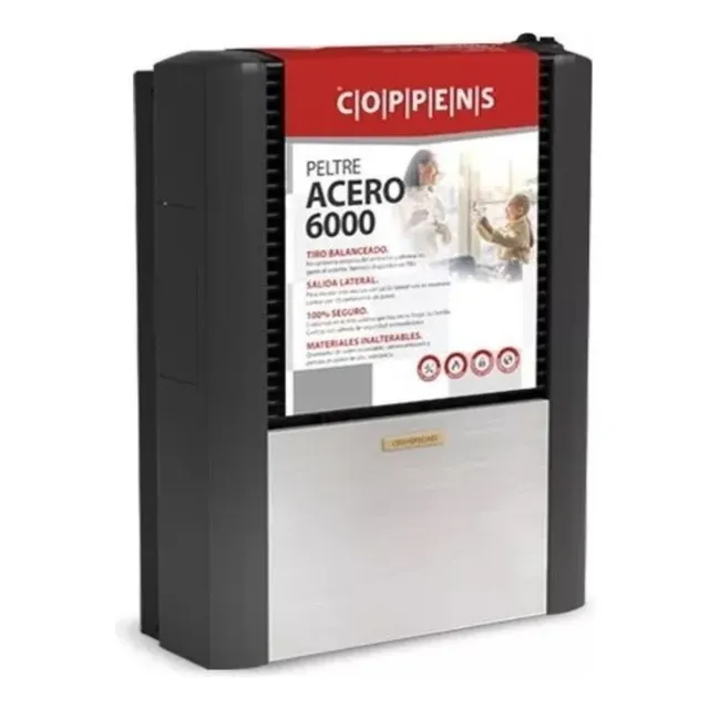 Estufa Calefactor Tiro Balanceado Coppens Peltre Acero 6000