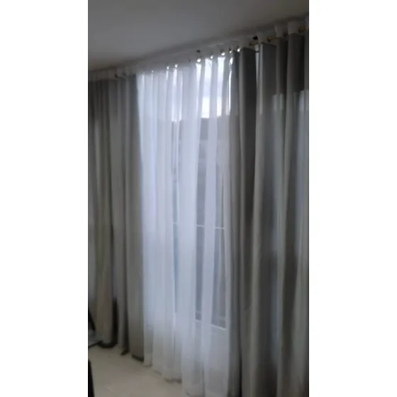 Cortinas Modernas Con Ondas Argolladas Para Ventanal.