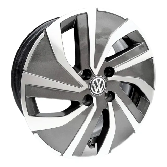 04 Rodas Aro 15 Polo Highline  Grafite + Pneus 185 65 R15