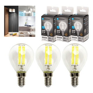 3 Unidades Aigostar Foco Fialamento Led G45 E14 6w 6500k 3 Unidades Aigostar Foco Fialamento Led G45 E14 6w 6500k