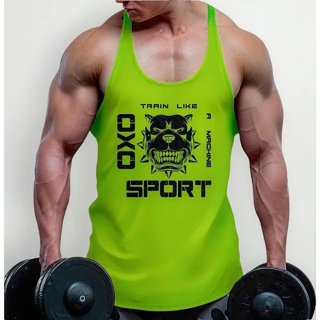 Camisilla  Esqueleto  Atletico  Fit  Estampado  Licrado