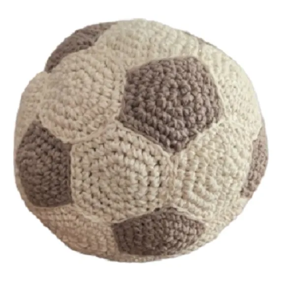Pelota De Futbol Tejida Crochet Sensorial Apego Peluche