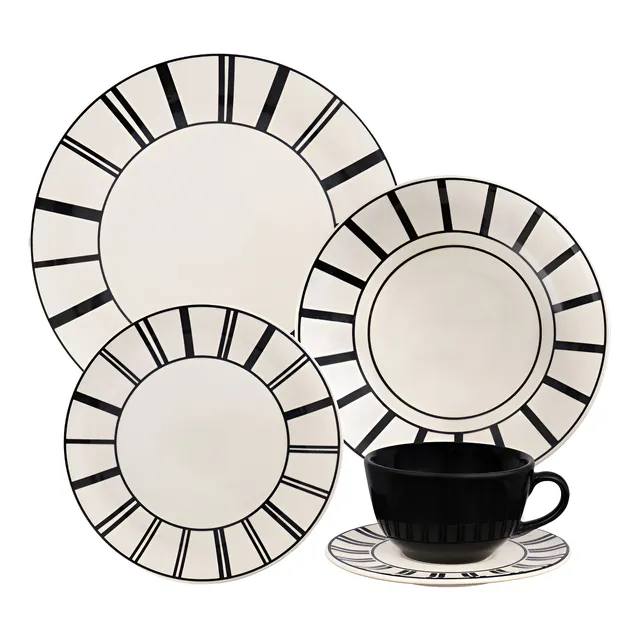 Aparelho De Jantar 20 Peças Serenata Unni Oxford