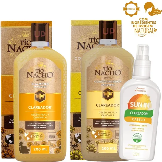 Tio Nacho Clareador Shampoo Condicionador Sun In Phytoervas