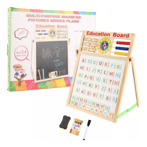 Tablero Didáctico Doble Magnético Juguete Niños Aprendizaje