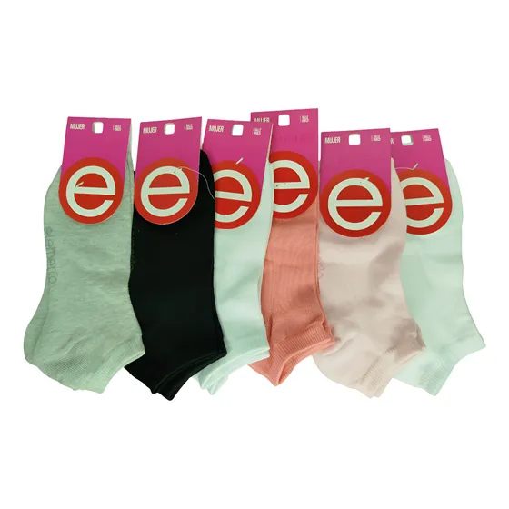 Medias Elemento Soquetes Hombre Mujer Algodon Pack X6 Pares