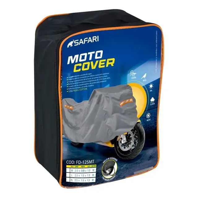 Cobertor Para Moto 125 G Peva+cotton Con Anillo - Talla  L