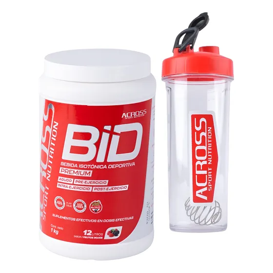 Suplemento Bebida Isotónica 1kg Across Vaso Mezclador 750ml