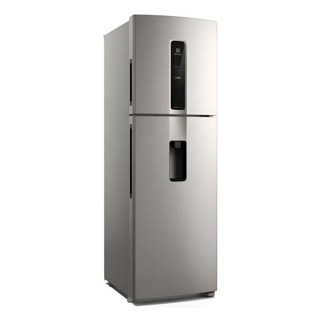Geladeira Electrolux Frost Free Inverter 409l Água Porta Iw4 Cor Inox Look