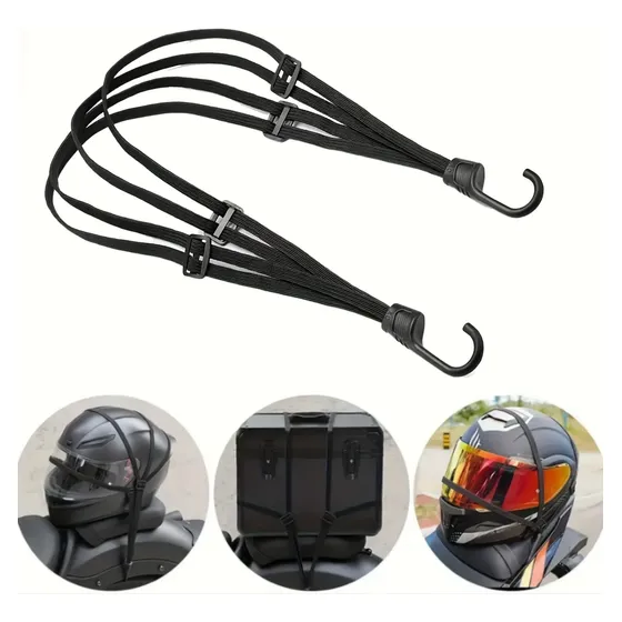Cinta Elástica Bagageiro Moto Para Capacete — foto 2