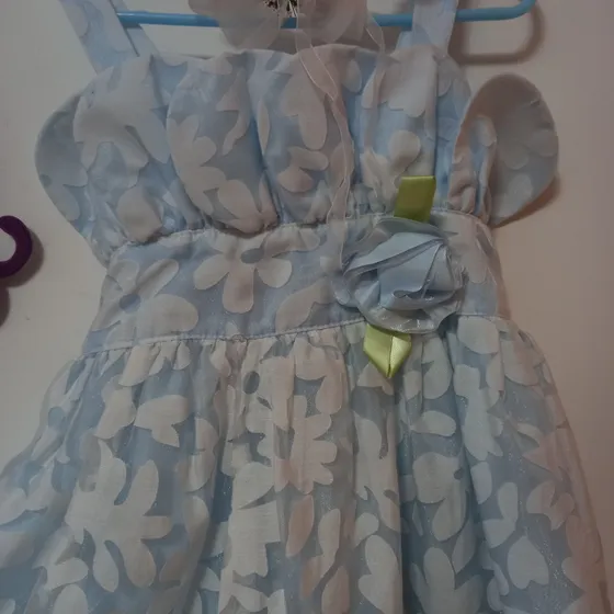 Vestido Fiesta Niñas Talla 6x  Azul Cielo Importado