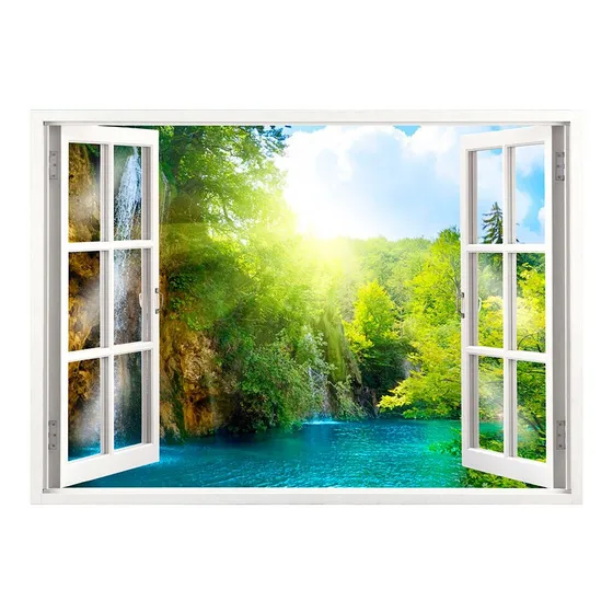 Vinilo Adhesivo Simulacion Ventana Pared Ploteo