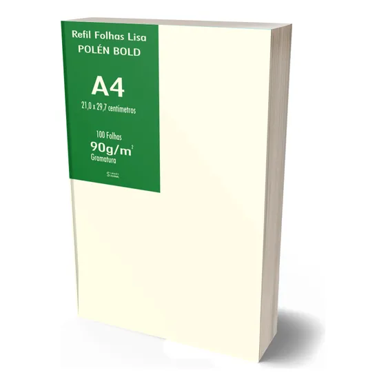 Papel Polen A4 Bold 90g Liso 100 Folhas 21x29,7cm A4