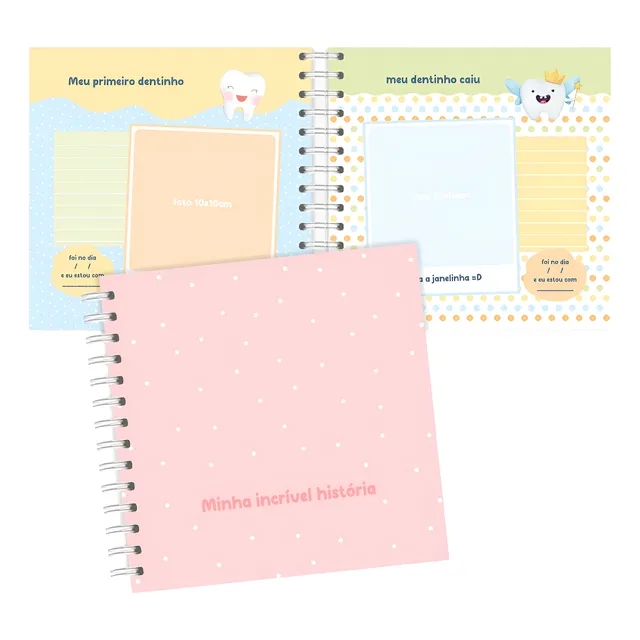 Álbum Do Bebê Lumos Baby - Capas, 45 Folhas, 20x20 Cm