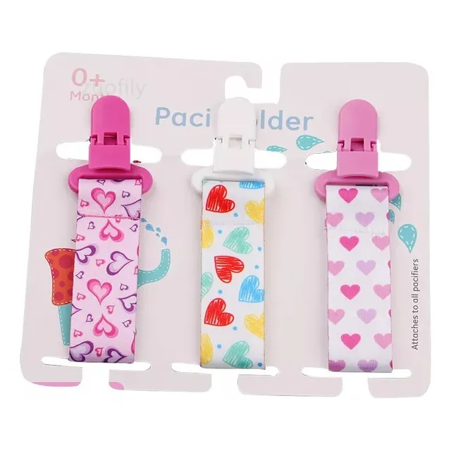 Clip Sujetador Porta Chupo Set X 3 Correa Portachupete Bebes