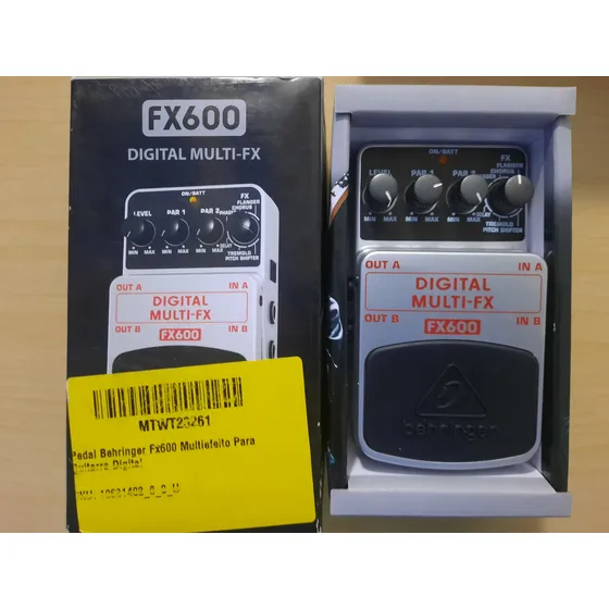 Pedal Behringer Guitarra Digital Multi Fx Fx600 Cor Cinza Prateado