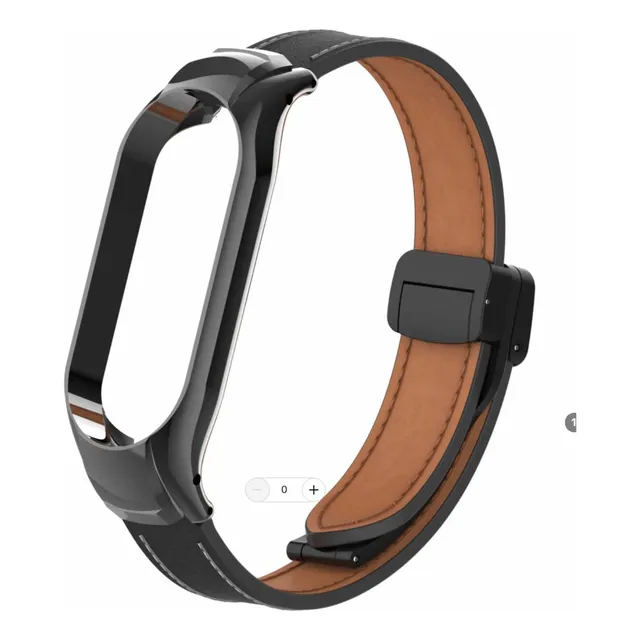 Correa Xiaomi Mi Band 7/6/5/4/3 De Cuero Y Hebilla Magnética