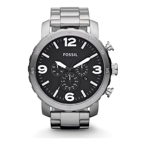 Fossil Nate reloj pulsera masculino jr1353 plateado