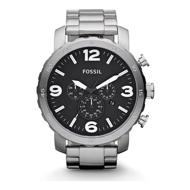 Fossil Nate reloj pulsera masculino jr1353 plateado