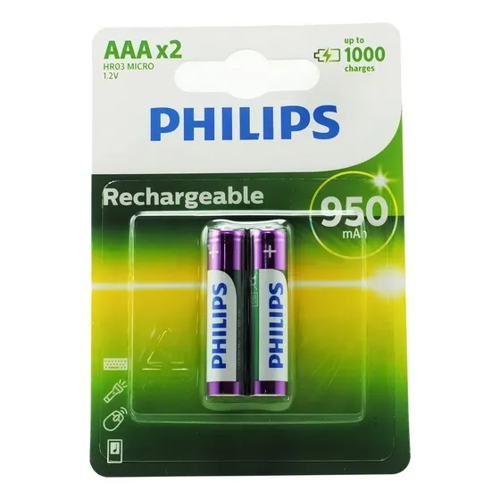 Pilas Recargables Philips Aaa 950 Mah Blister X2 Ni-mh | Cuotas sin interés
